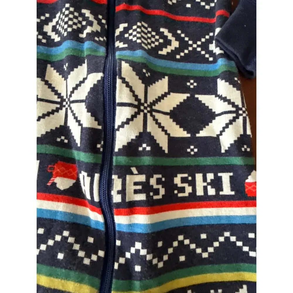 Hanna Andersson Bundle of 2 Winter Snowflake Print Sleepers PJs 18-24 months